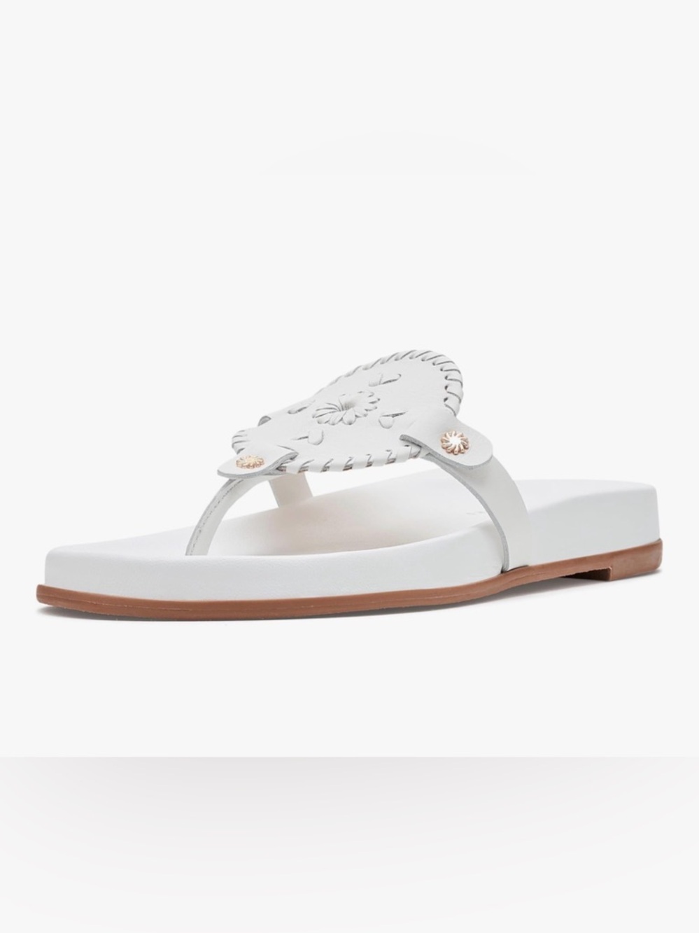 JACK ROGERS Collins Leather Sandals | Sz. 9M | White | NWB - Picture 7 of 9